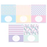 Тетрадь 18л., клетка BG "Узоры", блестки